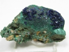 Azurite on Malachite Tongshankow Mine, Daye City, China 