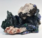 Azurite, Malachite on Matrix (pseudomorph), Milpillas Mine, Sonora, Mexico