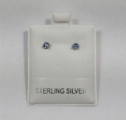 Benitoite Stud Earrings, .24 ctw, Sterling Silver