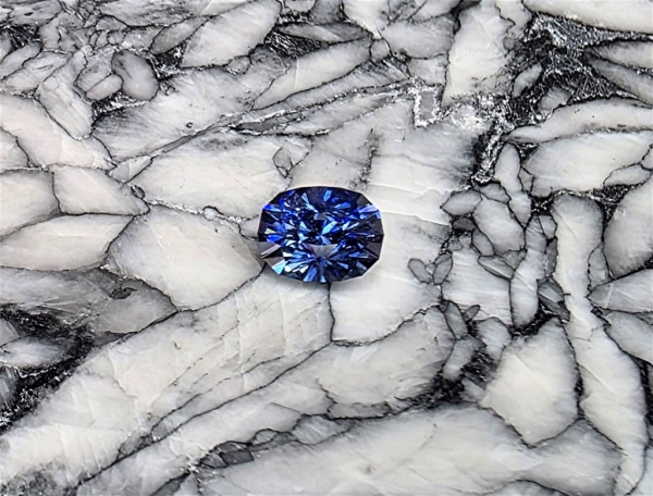 Faceted Benitoite, .85 cts., VVS/IF