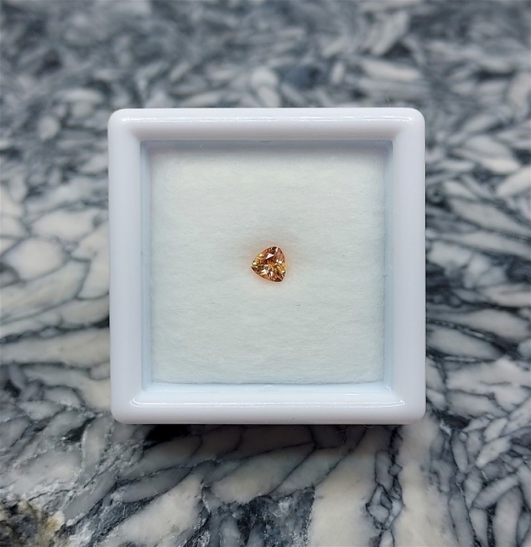 Heated, Orange Benitoite Gemstone, .16cts., Benitoite Gem Mine, San Benito County, California