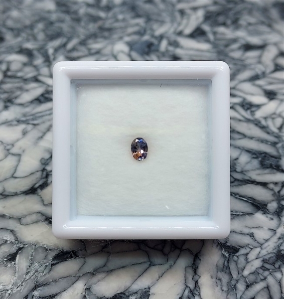 Heated Bi-Color Benitoite, .18 ctw., Benitoite Gem Mine, San Benito County, California