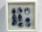 Benitoite Cabochon Parcel, 9 pieces, 8.59 ctw.