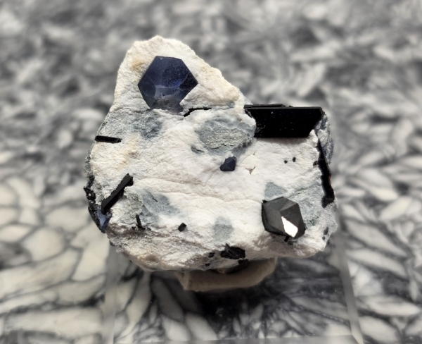 Benitoite and Neptunite, Benitoite Gem Mine, San Benito County, California