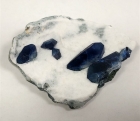 Benitoite with Natrolite, Benitoite Gem Mine, San Benito County, California