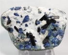 Benitoite with Neptunite & Joaquinite, Benitoite Gem Mine, San Benito County, California