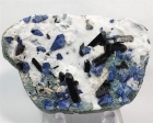 Benitoite with Neptunite & Joaquinite, Benitoite Gem Mine, San Benito County, California