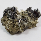 Enargite, Pyrite and Quartz, Leonard Mine, Butte, Silver Bow Co., Montana 