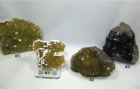 4) Fluorite Specimens, Moscona Mine, Solís, Corvera de Asturias, Asturias, Spain 