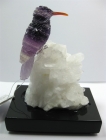 Amethyst Hummingbird Mineral Carving (#4), Peter Muller / Brazil