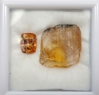 Axinite-(Mg) / Magnesio Axinite, Rough and Cut Set, D-Block Mine, Merelani Hills, Tanzania