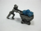 Pewter Miner Ore Cart with Apatite