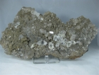 Quartz w/ Calcite on Matrix, DT, Petroleum Inclusions, (Cab)