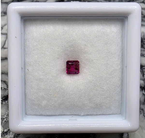 Faceted Red Beryl, .14 cts., w/ G.I.A. report, Wah Wah Mountains, Beaver County, Utah
