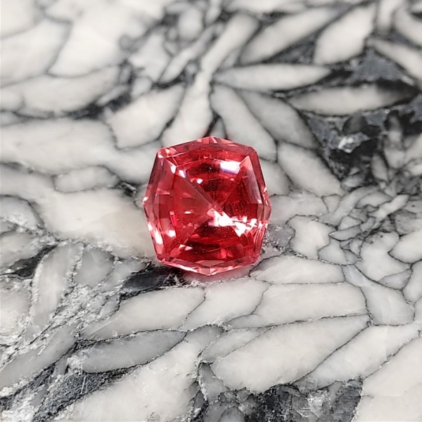 Faceted Rhodochrosite, 4.20 cts., Sweet Home Mine, Detroit City Portal, Alma, Colorado