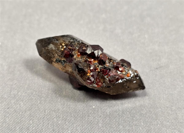 Spessartine Garnet w/ Smoky Quartz, Wushan Spessartine Mine, Tongbei, Fujian, China