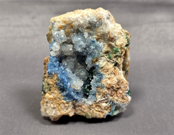Shattuckite, Quartz, Malachite, Kaokoveld, Kunene Region, Namibia